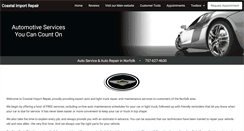 Desktop Screenshot of coastalimport.com
