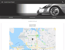 Tablet Screenshot of coastalimport.com